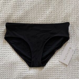 Athleta Women's Clean Full Rib Black Bikini Bottom